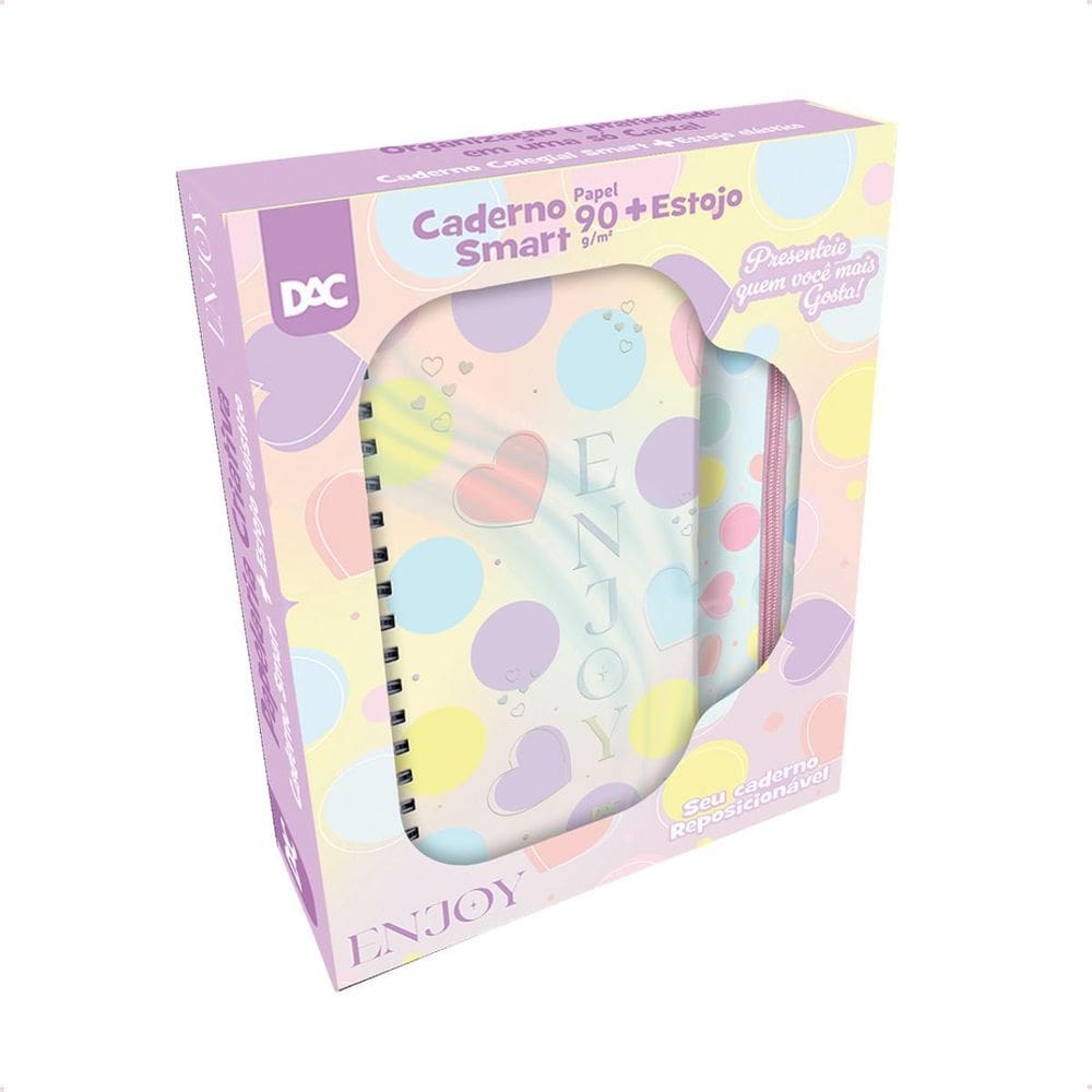 Caixa Criativa Enjoy Dac Com Caderno Smart E Estojo