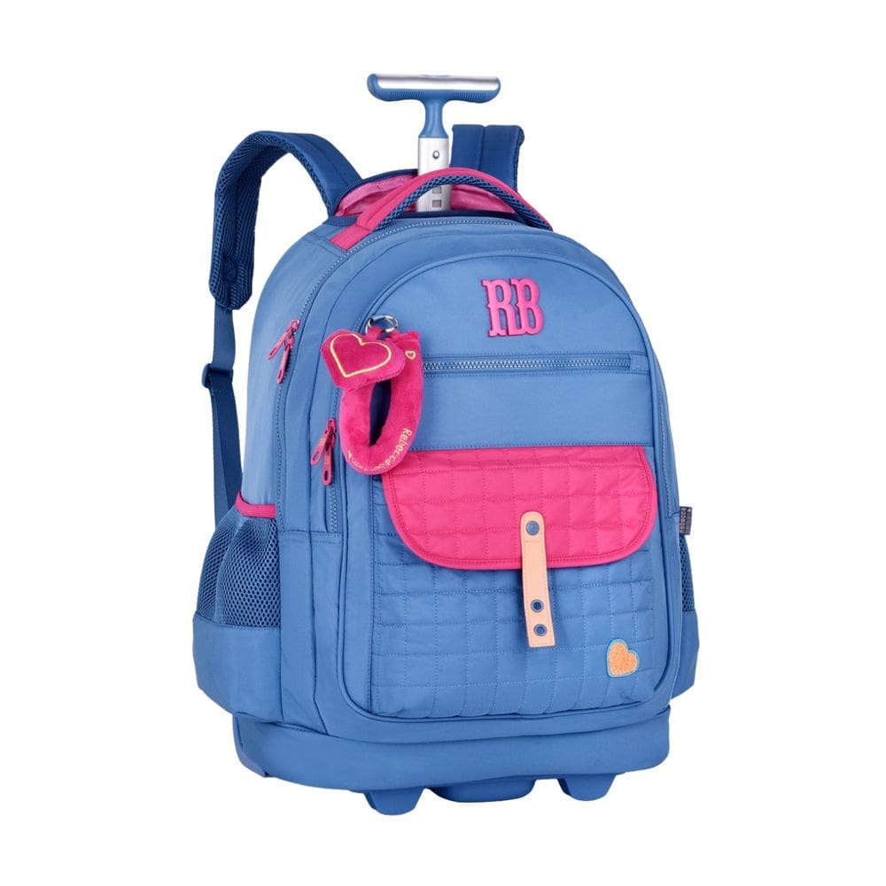 Mochila De Rodas Rebecca Bonbon Chaveiro de Pelúcia Juvenil