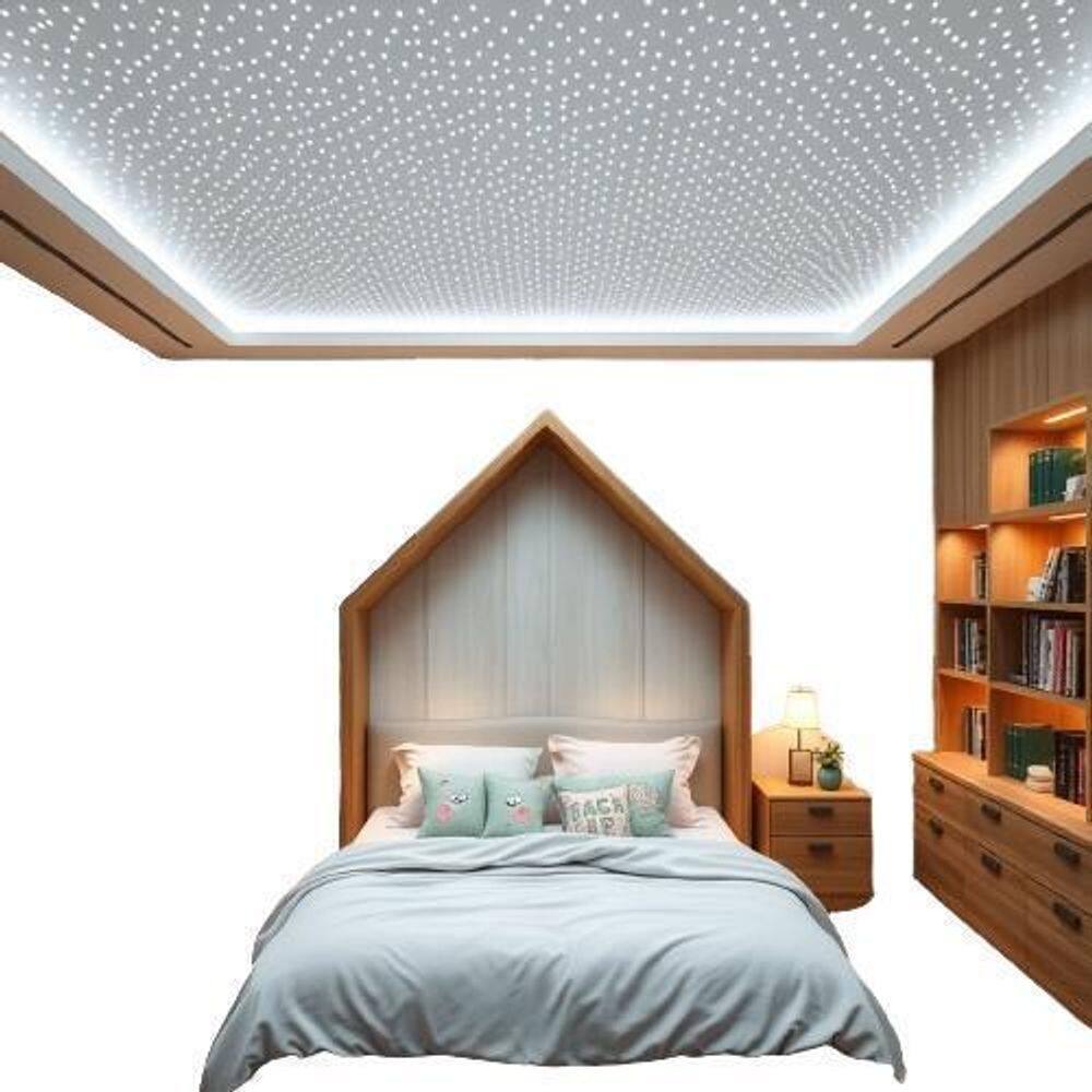 Kit Iluminação 400 Pontos Fibra Ótica Rgb Dinâmico Decoração