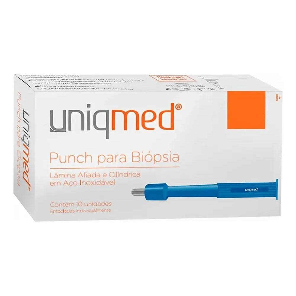 2X Punch Para Biopsia 4.0 Mm - Caixa Com 10 Unidades - Uniqm