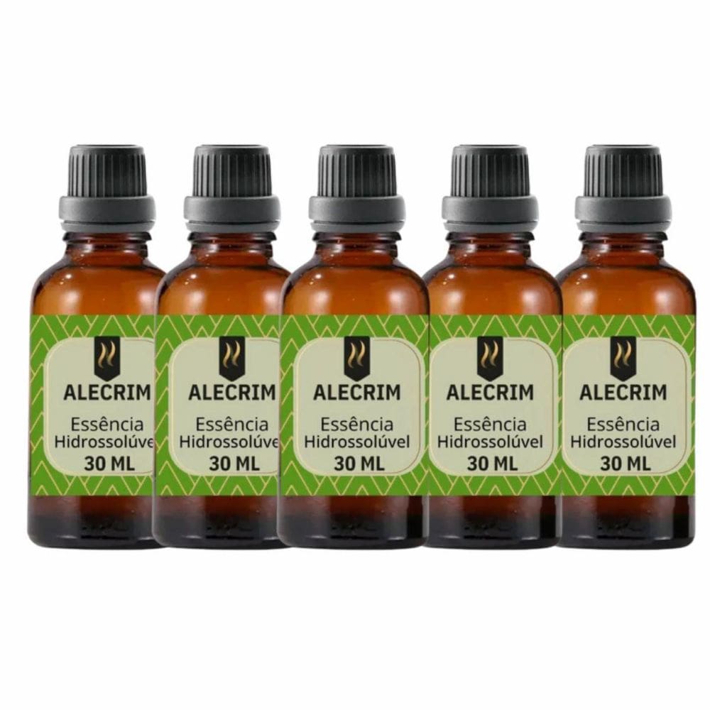 Super Kit 5 Essências A Base Água Hidrossolúvel 30Ml Difusor