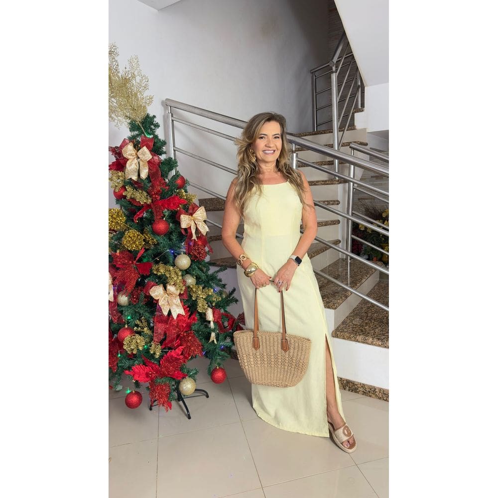 Vestido Longuete Com Bojo Amarrção Nas Costa Crisconf