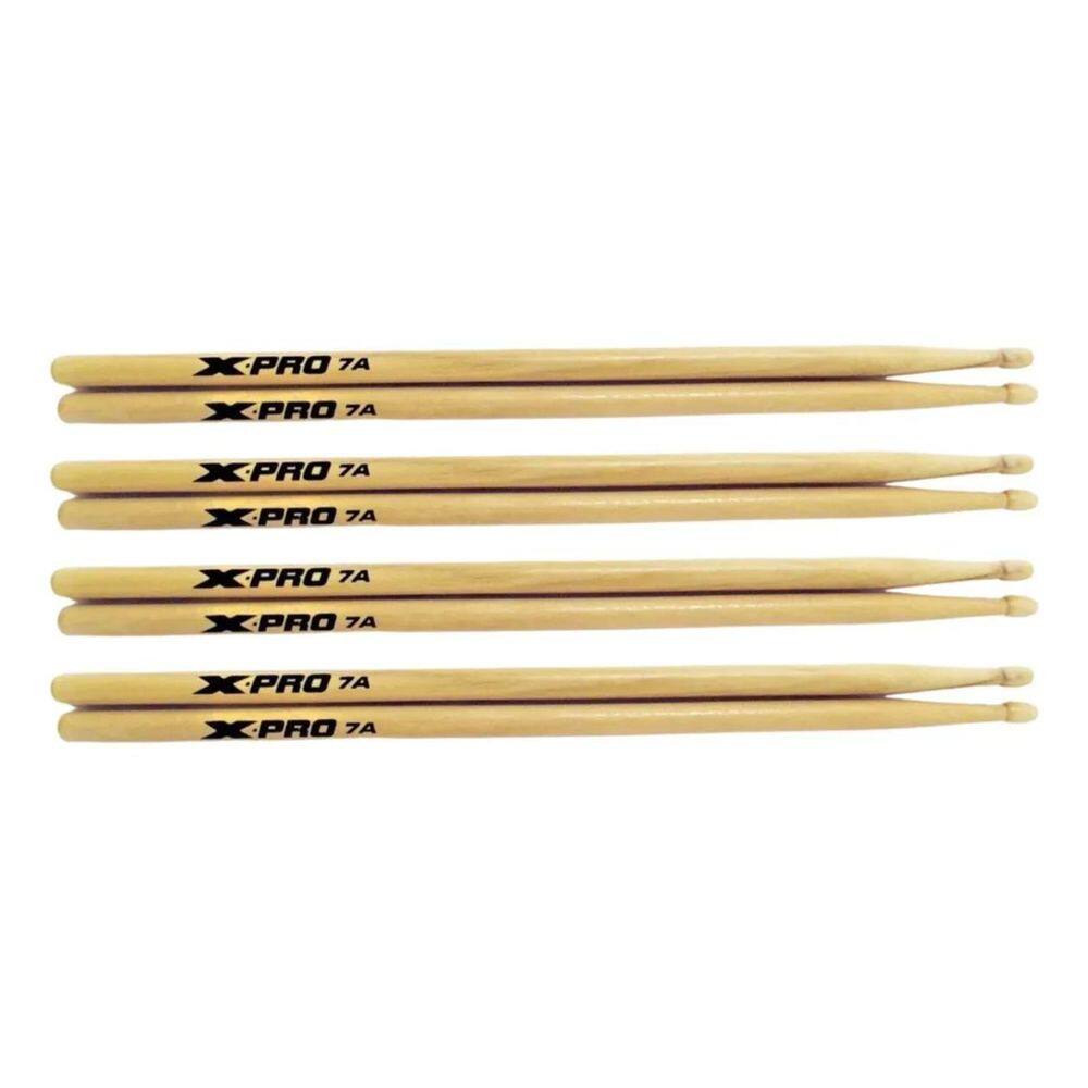 2X Kit 4 Pares Baqueta 7A C. Ibanez Ponta De Madeira X-Pro