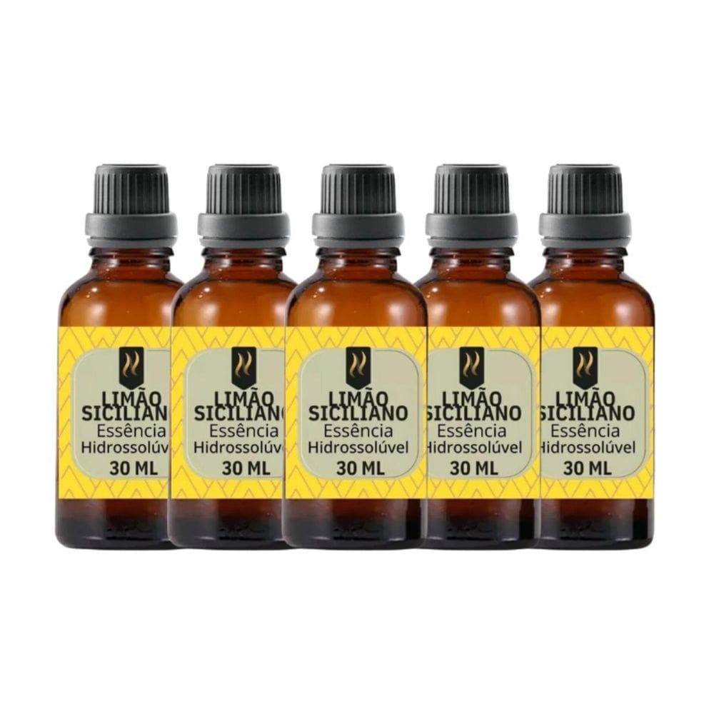 Super Kit 5 Essências A Base Água Hidrossolúvel 30Ml Difusor