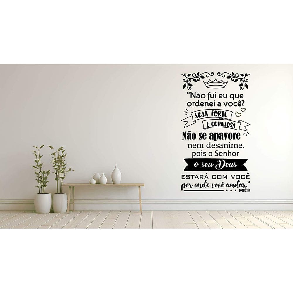 Adesivo De Parede Josué 1:9