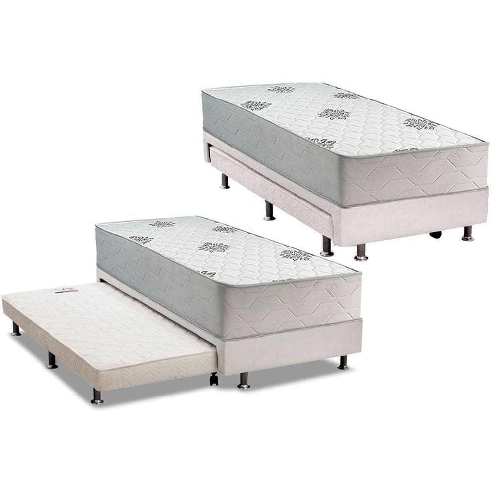 Cama Box c/ Aux Conjugado Solteiro Inovaflex Comfort Premium 88x188