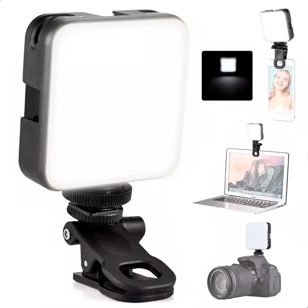 2X Mini Iluminador Portátil Luz De Preenchimento Led Quadrad