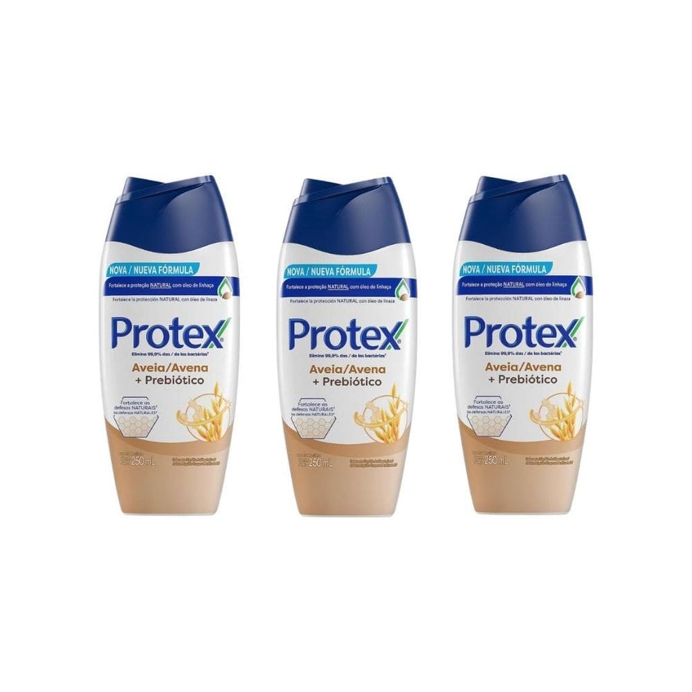 Sabonete Liquido Protex 250Ml Aveia - Kit Com 3Un
