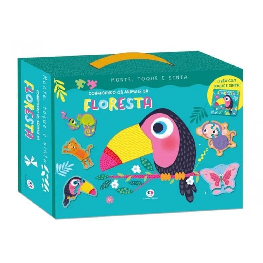 Livro Monte, Toque E Sinta Conhecendo Os Animais Da Floresta