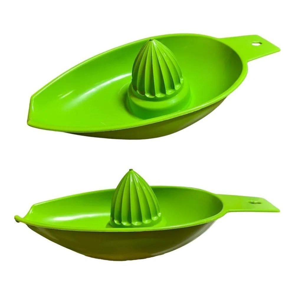 2X Espremedor De Frutas Suco Laranja Limão Plástico Colorido