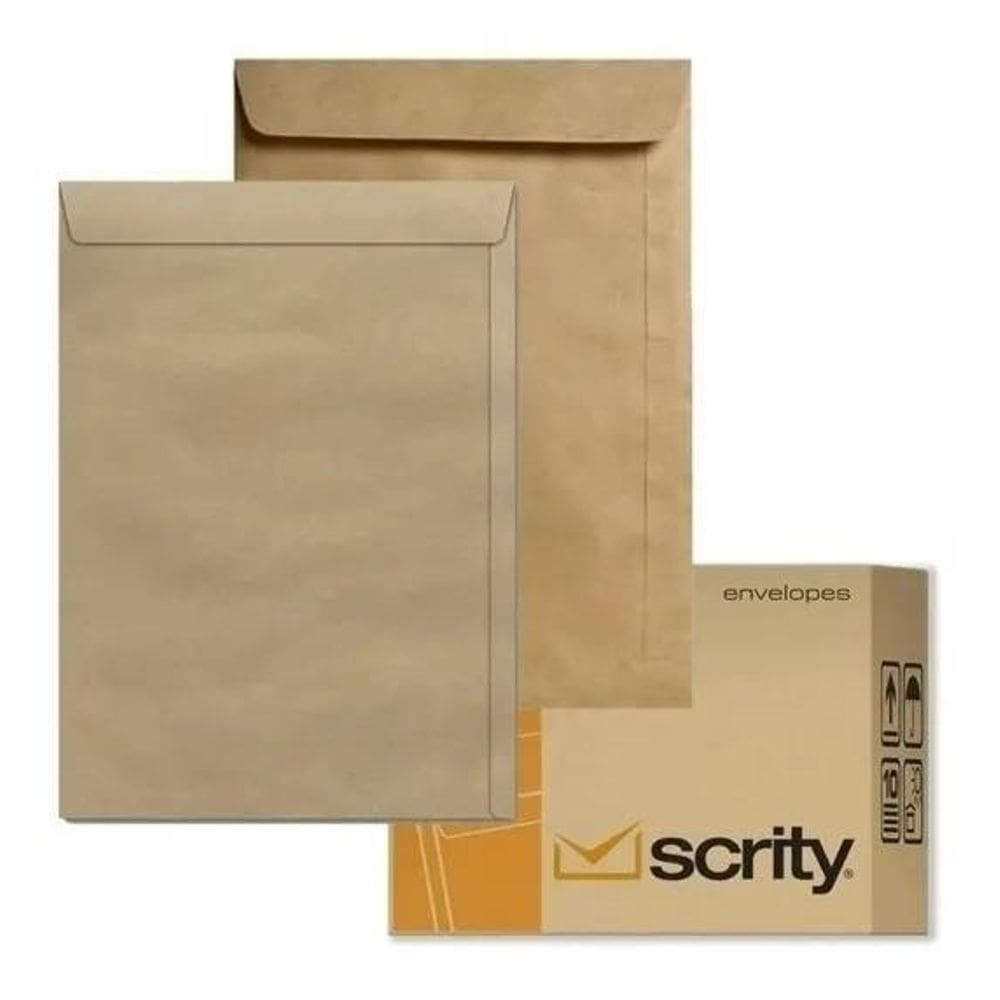 2X Envelope Metade A4 18,5X24,8 Cm Skn 24 Pardo 250 Un Scrit
