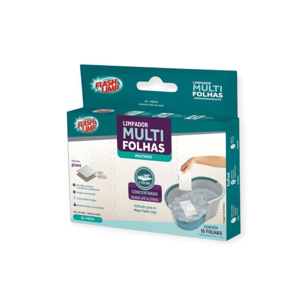 Limpador Multi Folhas Multiuso 15 Fls Fresh - Flashlimp
