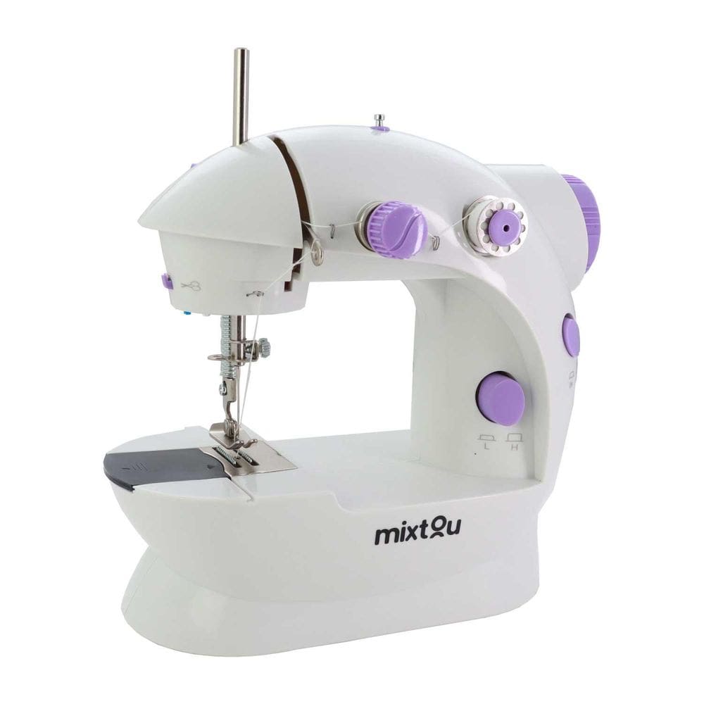 Mini Máquina De Costura Reta Portátil Com Pedal 110V/ 220V