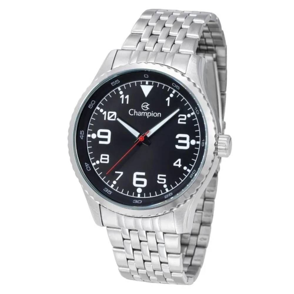 Relógio Champion Masculino Ref: Ch30377t Casual Prateado