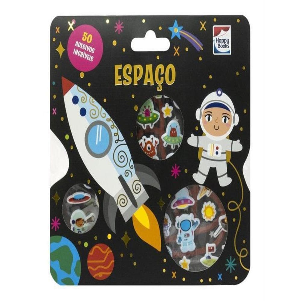 Livro Com Adesivos Fofinhos Espaco