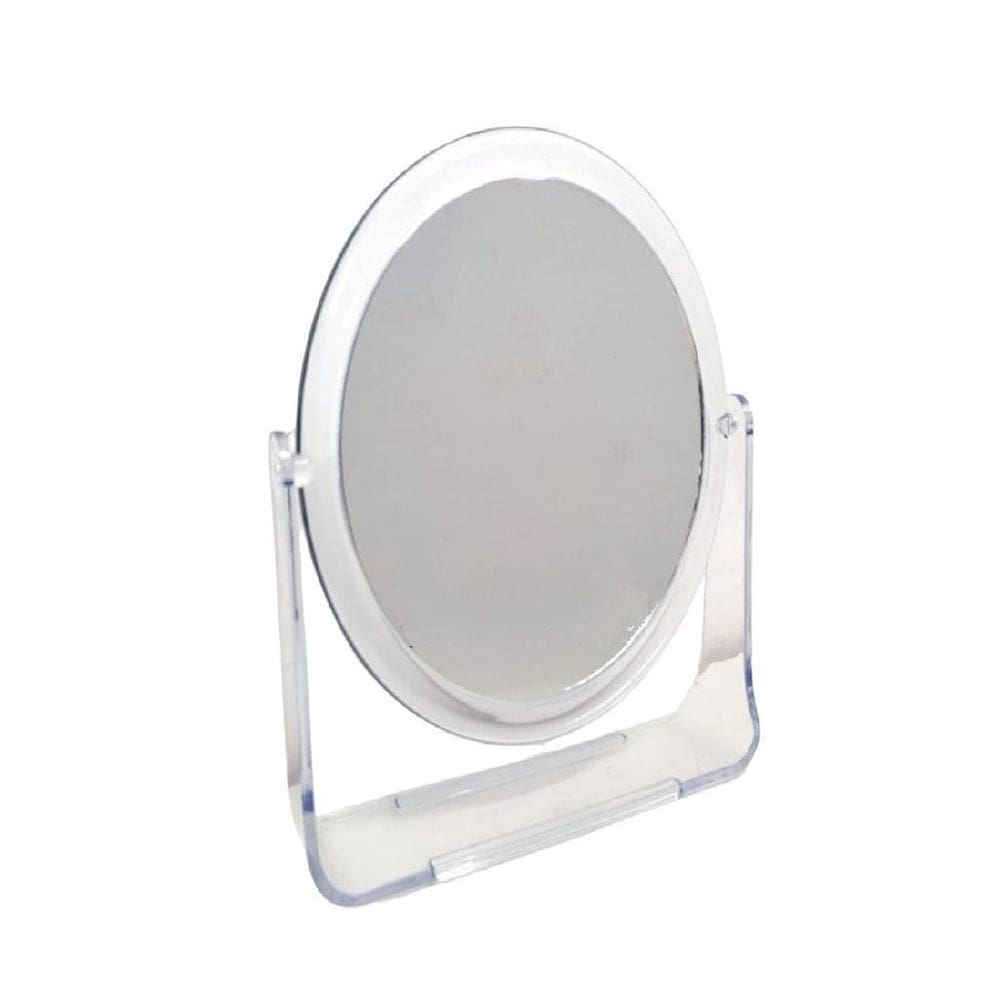 Espelho De Mesa 13X11Cm Oval Com Base Transparente
