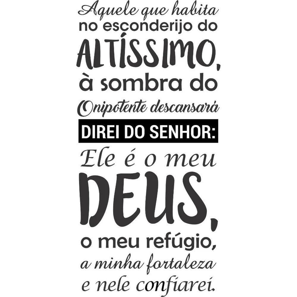 2X Adesivo Parede Religioso Fé Salmos 91 Aquele Que Habita 1