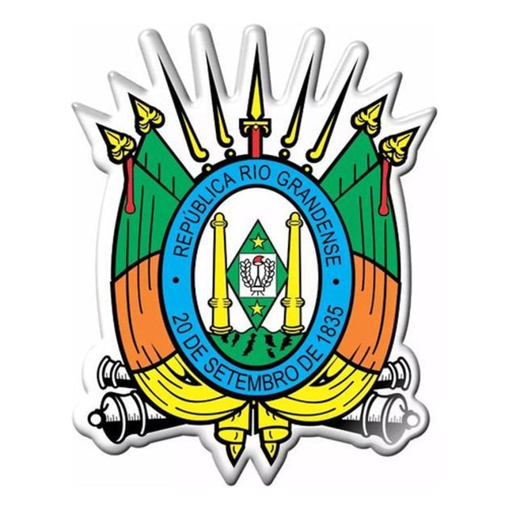 Adesivo Brasão Rio Grande Do Sul Resinado 6X8Cm Bd9