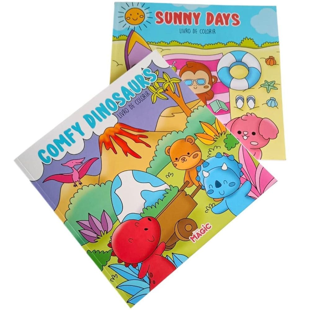 Kit 2 Livros De Colorir 48 Desenhos Criatividade Anti