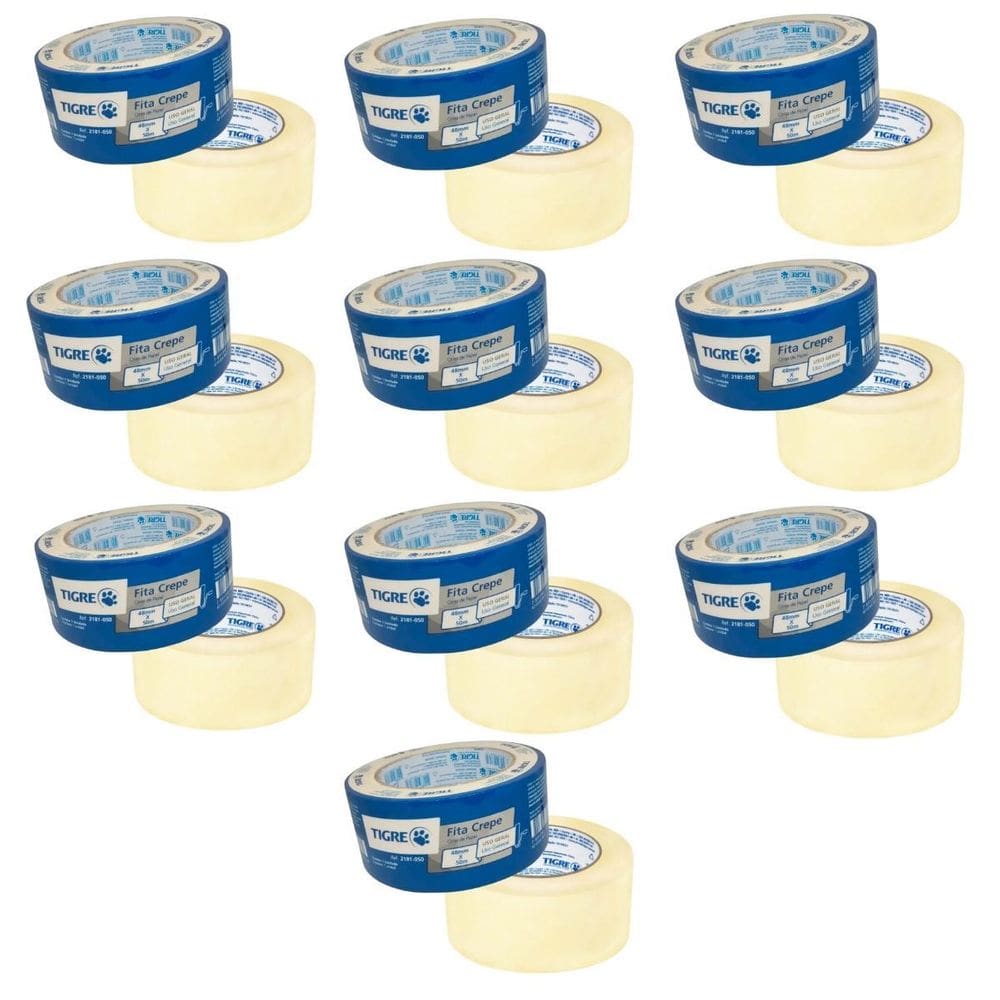 Fita Crepe Uso Geral Pintura 48Mmx50M Kit 10 Un