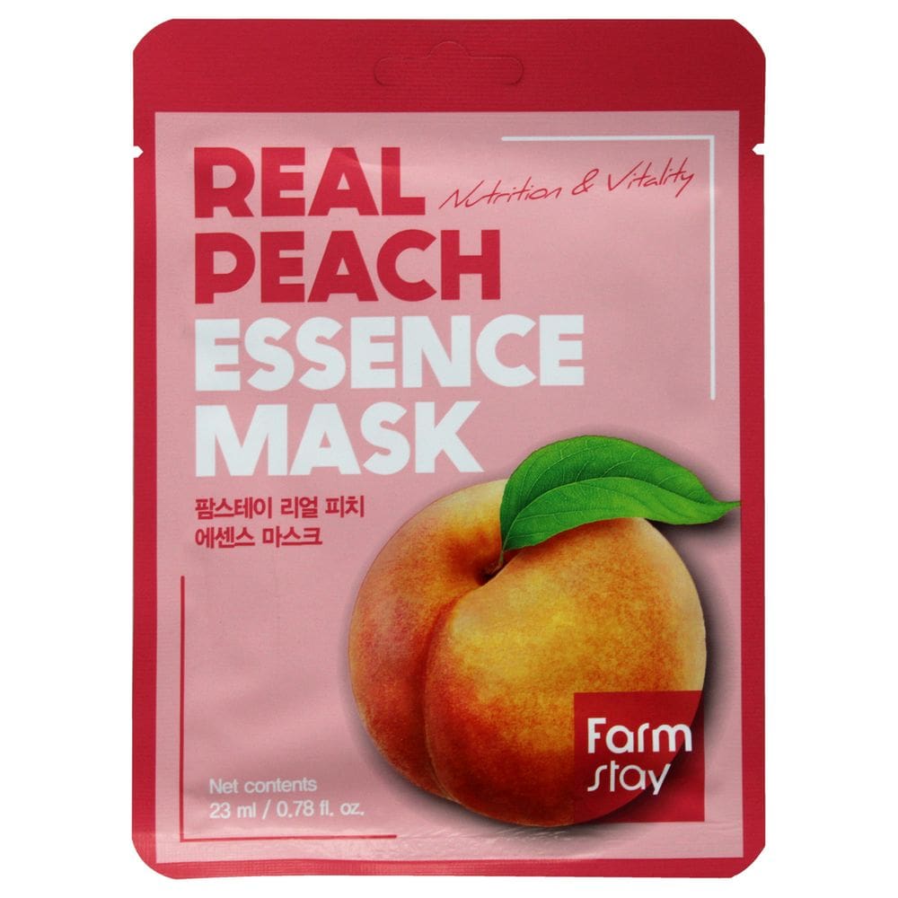 Máscara de lençol FarmStay Real Peach Essence 23 ml para mulheres x10