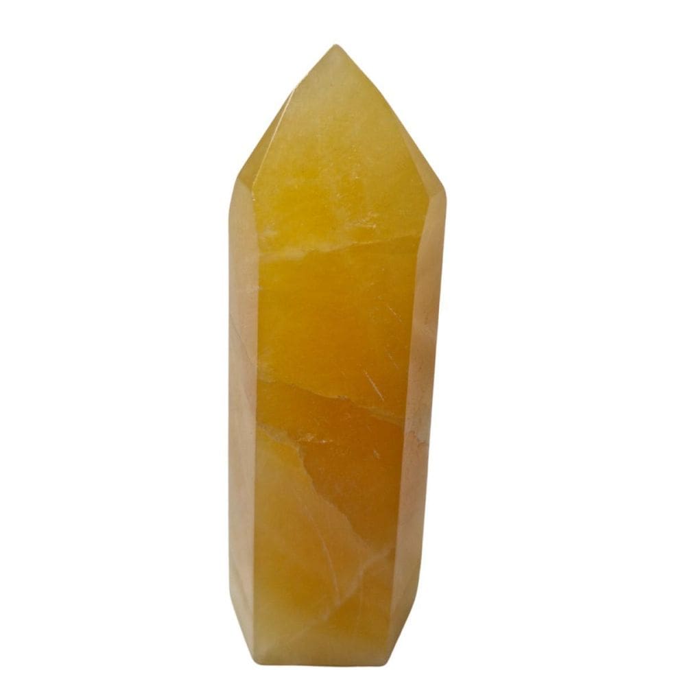 Pedra Natural Ponta De Calcita Amarela Energia 500 A 600 G