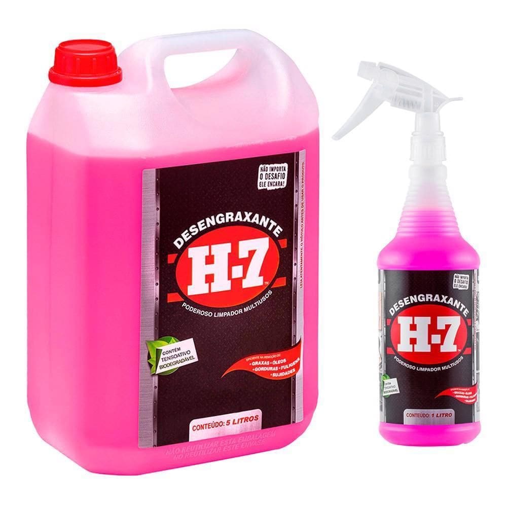 Desengraxante Removedor Multiuso H7 5L Com Spray 1 Litro