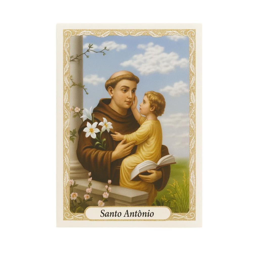 Folheto De Orações Santos Da Fé 9 Cm 100 Unidade