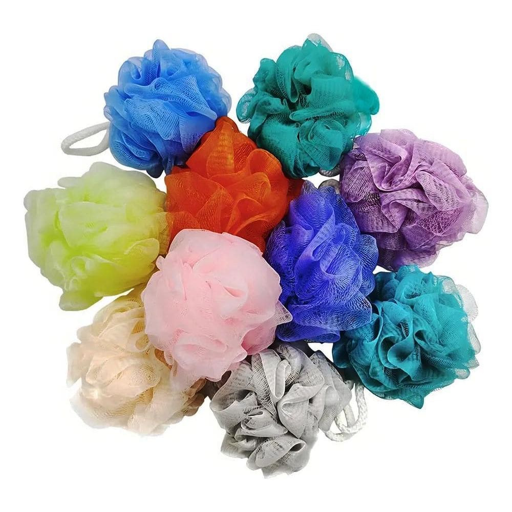 2X Esponjas De Banho Esfoliante Bucha Nylon Kit 10 Unidades