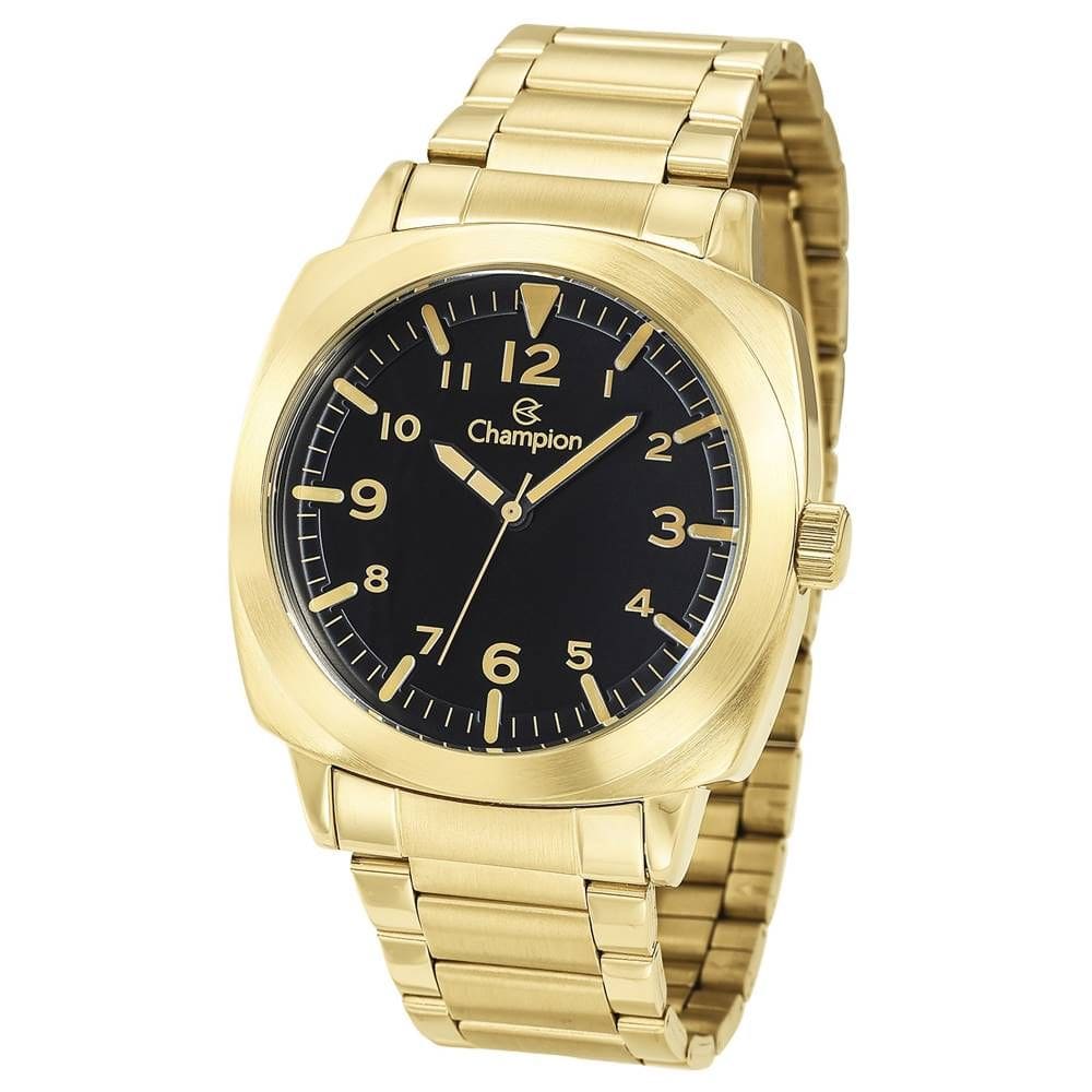 Relógio Champion Masculino Ref: Ch30297u Retangular Dourado
