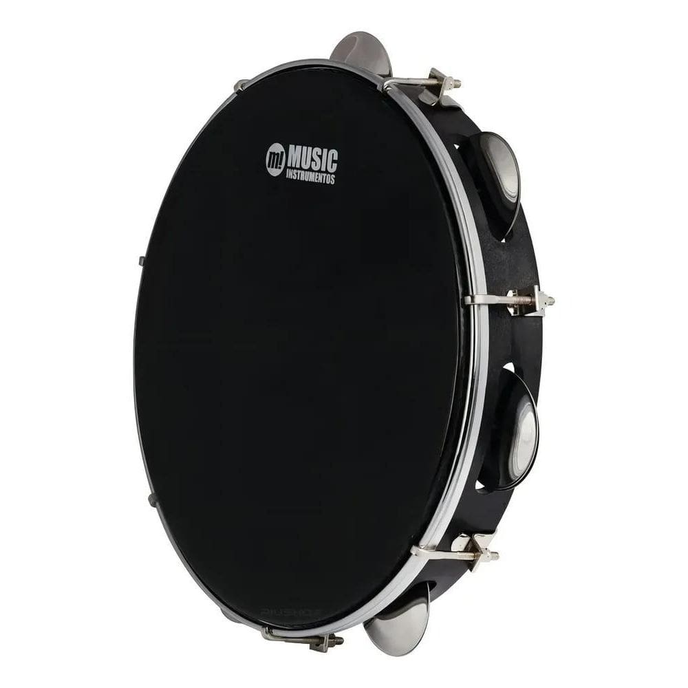 MP - Pandeiro Phx Abs Preto 10 Pele Preta Mus