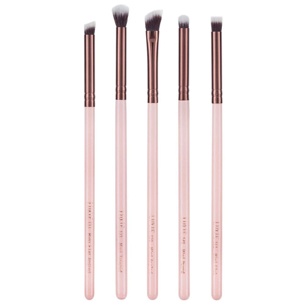 Conjunto de pincéis Luxie Mini Detail, 5 peças, ouro rosa, vegano
