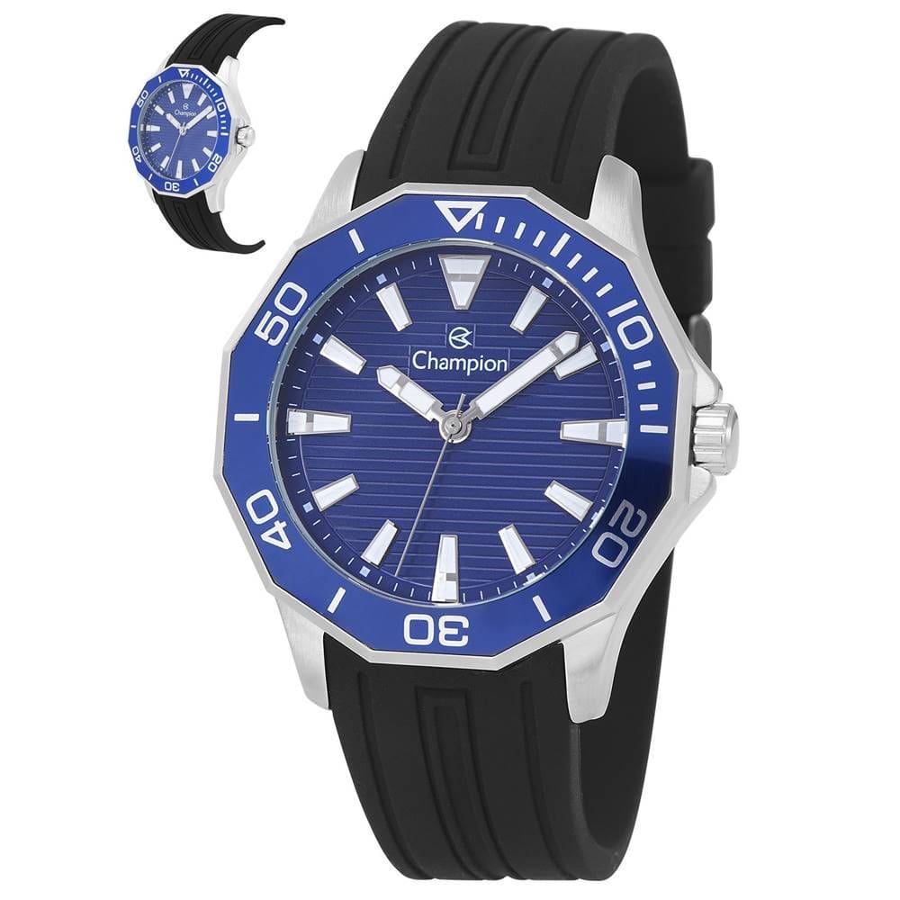 Relógio Champion Masculino Ref: Ch30313f Esportivo Prateado