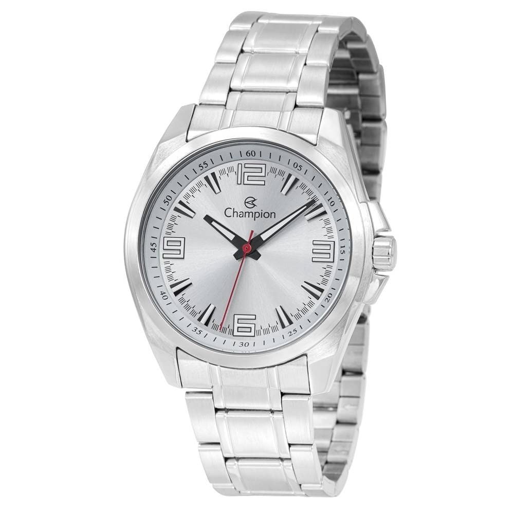 Relógio Champion Masculino Ref: Ch30288q Casual Prateado