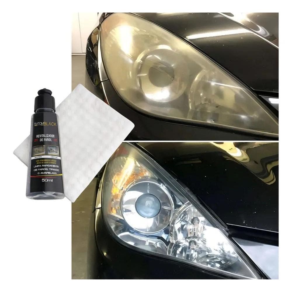 2X Limpa Farol Revitalizador De Farol 50Ml Batom Black
