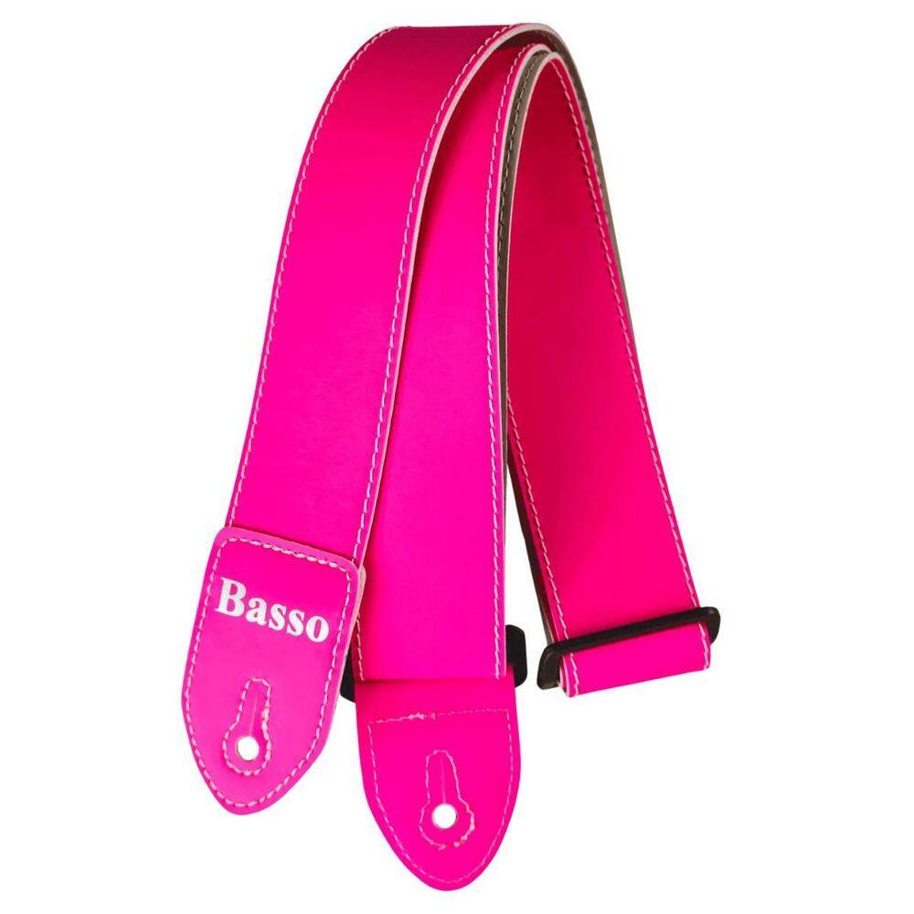 Correia Basso Sintético Sf182 5Cm Neon Rosa Fluorescente
