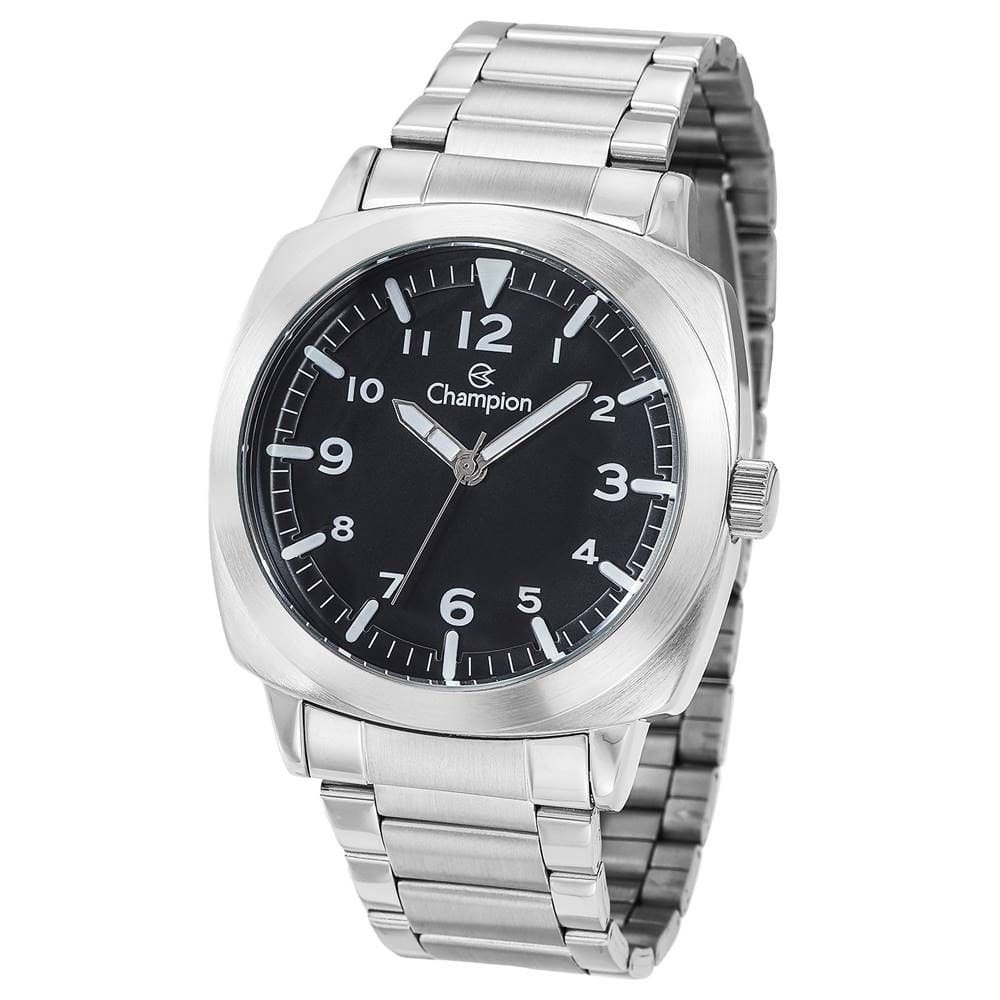 Relógio Champion Masculino Ref: Ch30297t Retangular Prateado