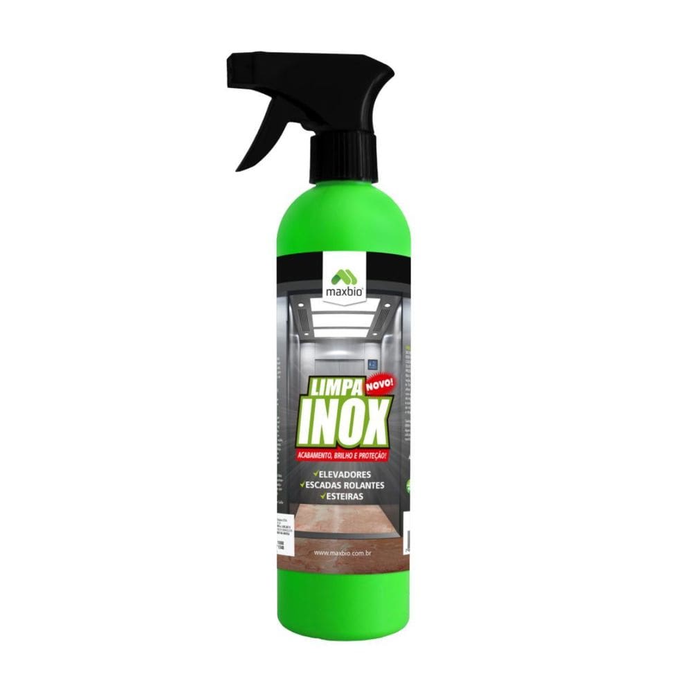 Limpa Inox Max Bio 500Ml Limpeza Profunda Para Metais