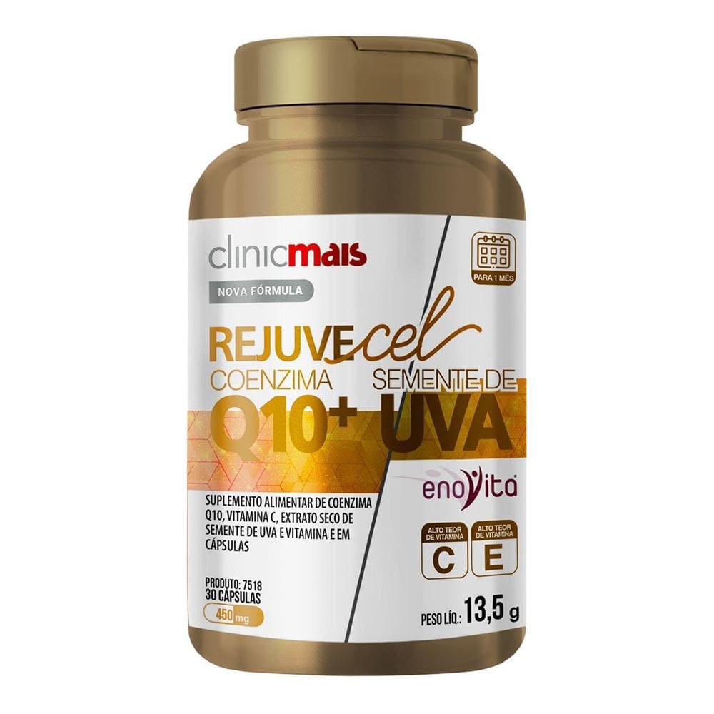 Rejuvecel Coenzima Q10 Clinicmais 30 Cápsulas