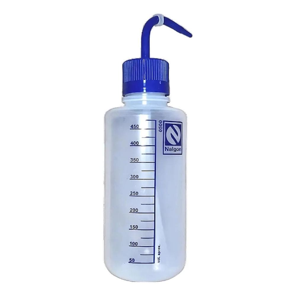 2X Pisseta Plástica Graduada Nalgon De 500Ml De Bico Curvo C