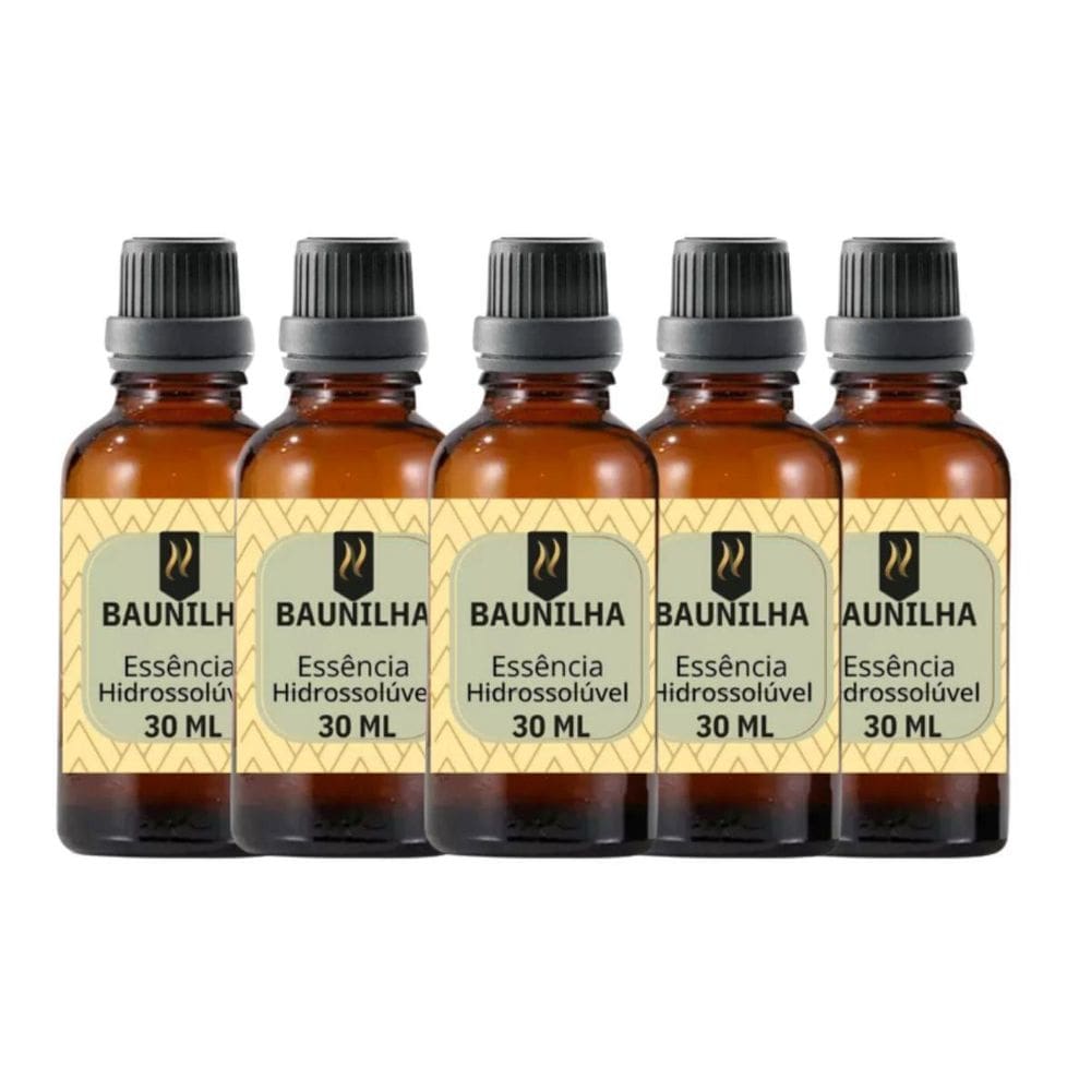 Super Kit 5 Essências A Base Água Hidrossolúvel 30Ml Difusor