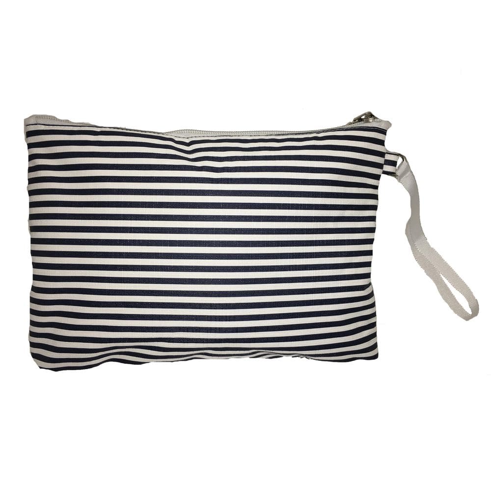 Necessaire Listras Navy Azul E Branco