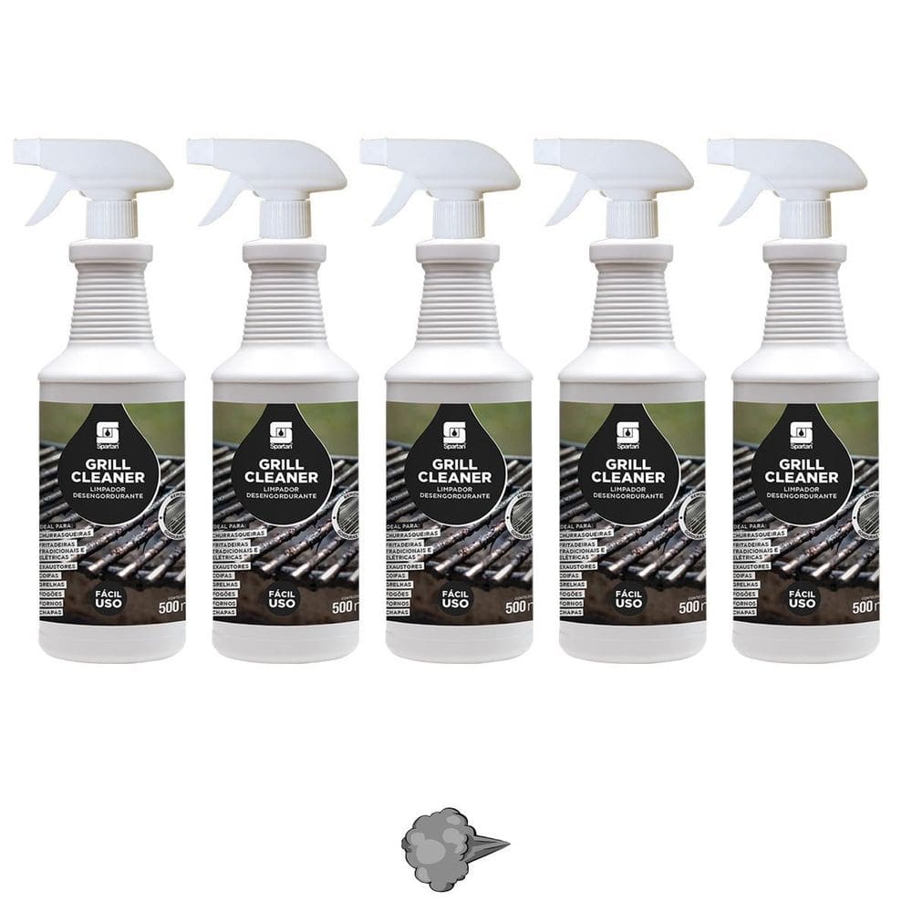 Limpador Desengordurante Grill Cleaner Spartan Grelhas Kit 5