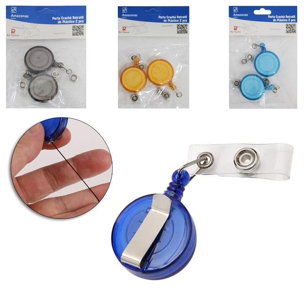 Cordao Extensivel Para Porta Cartao De Plastico Com 2 Pecas