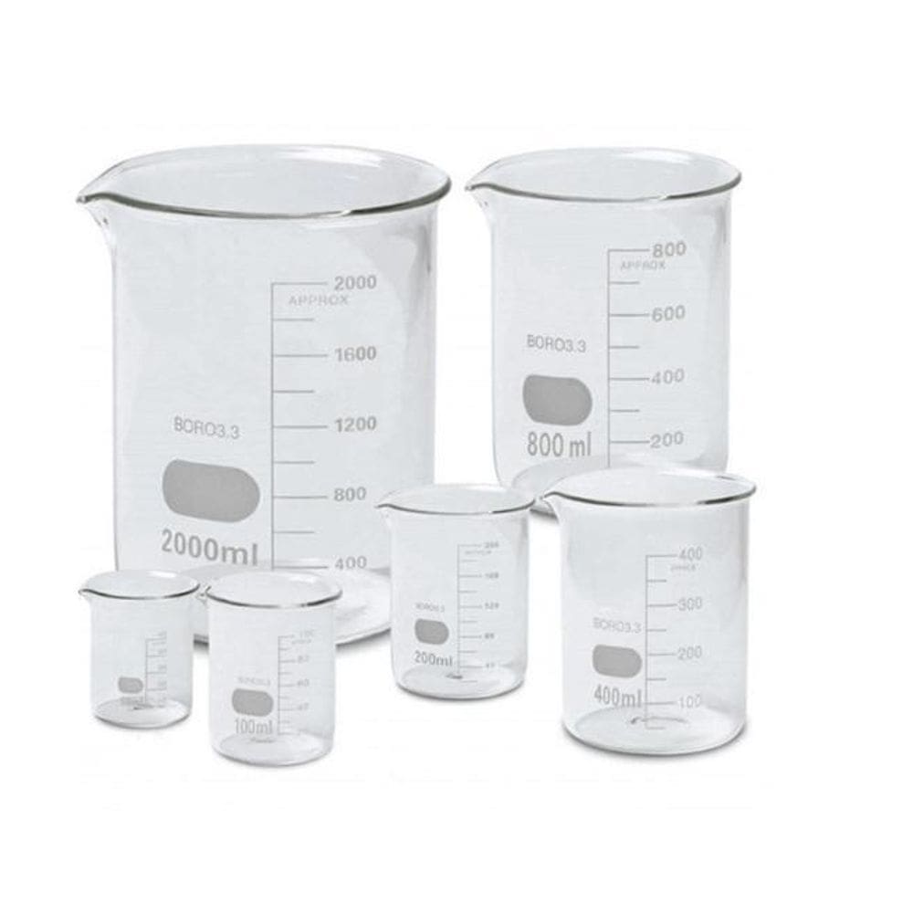 Kit Becker Bequer Vidro Graduado 500, 1000 E 2000Ml