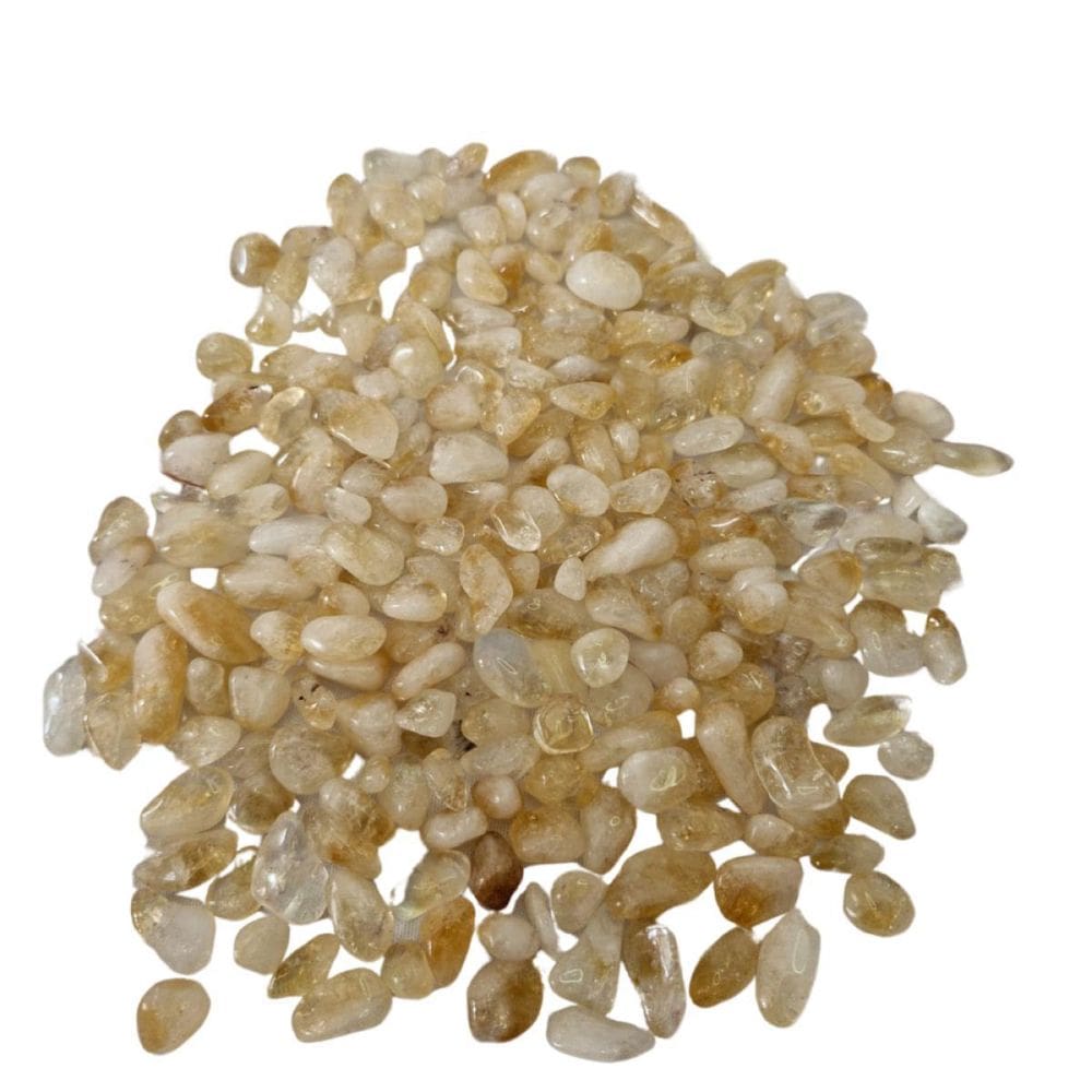 Pedra Cascalho Citrino Rolado 250 Gramas Natural