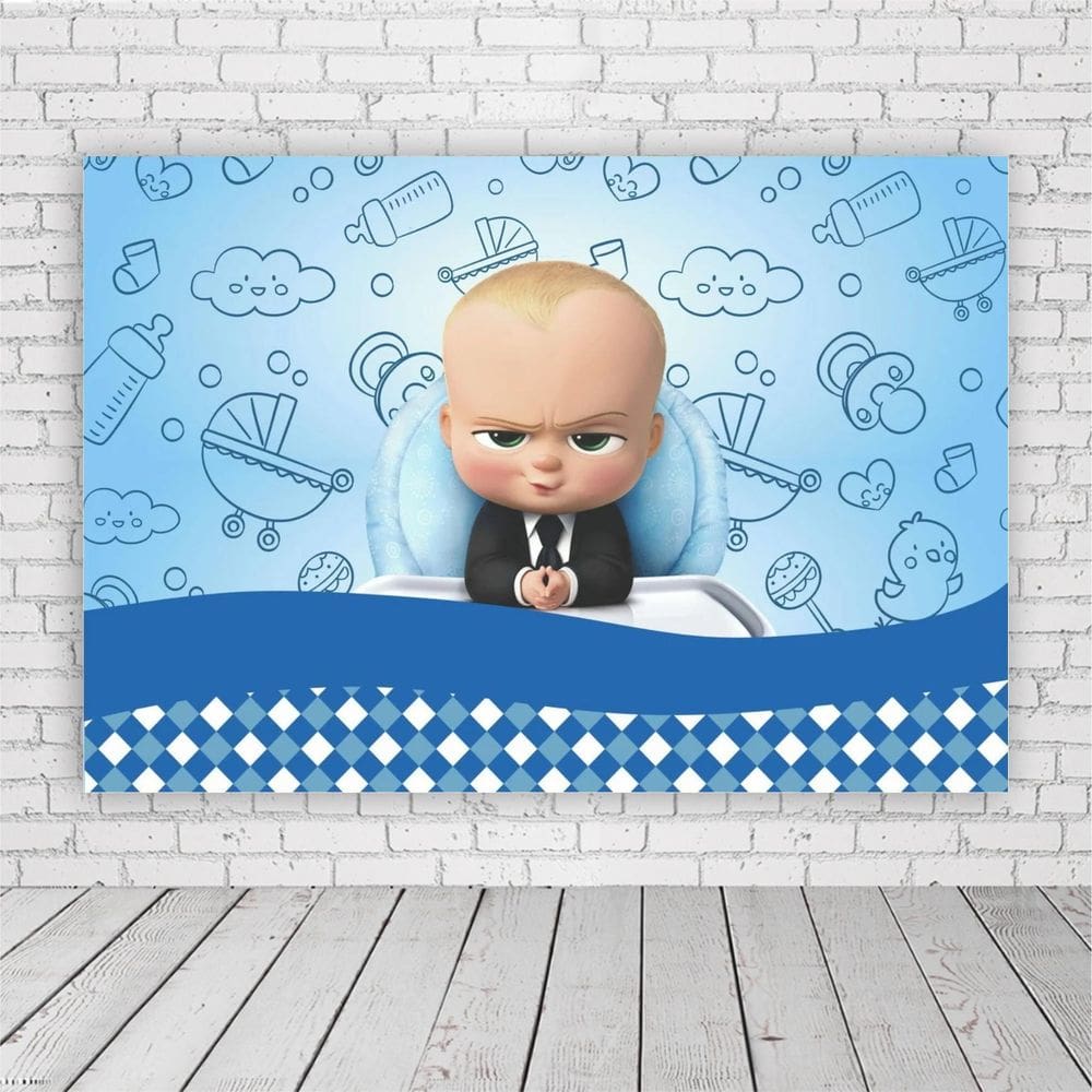 Painel Retangular Poderoso Chefinho 1,,5X1,0M Lona Fosca