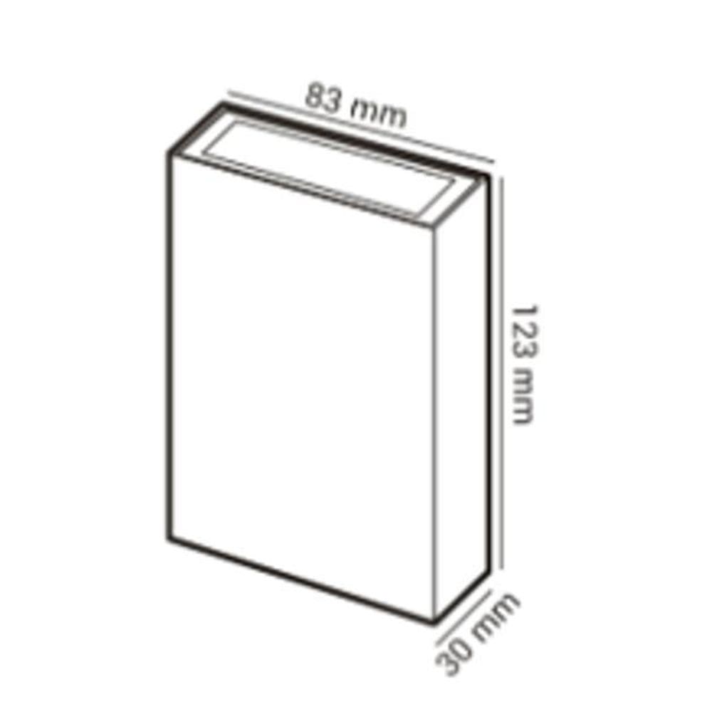 Arandela Persaid Externa Multi Fachos Preta 4W 3000K Luz