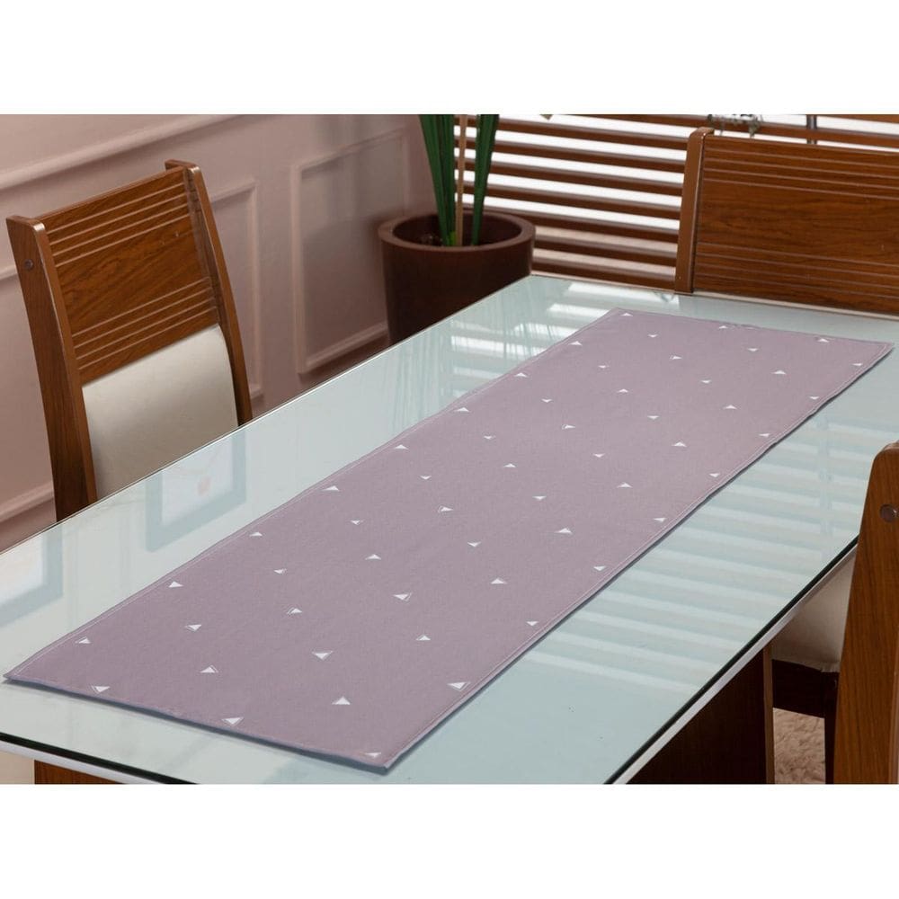 Caminho De Mesa Retangular 1,35M X 0,45M Estampado Chevron