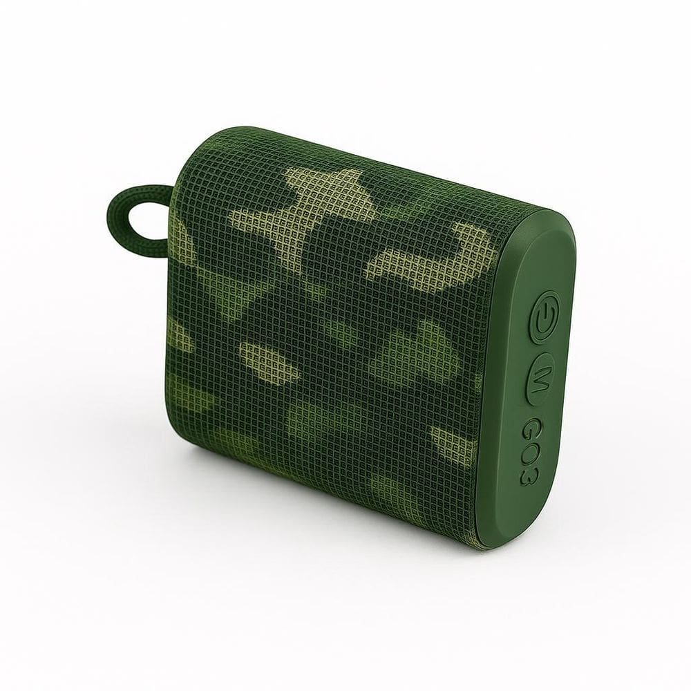 Caixa Som Go3 Camuflada 5W Bluetooth Usb Proteção À Prova